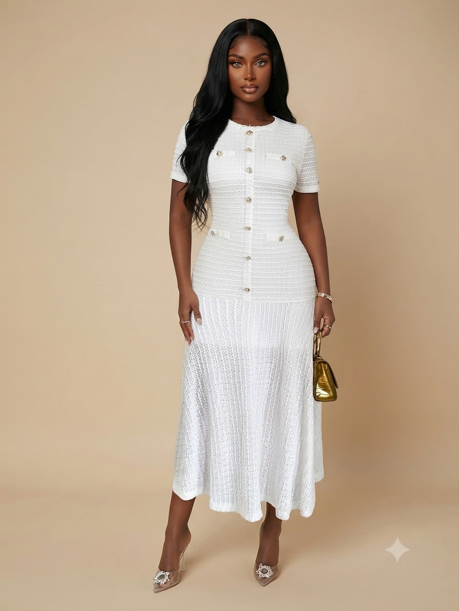 Azeen Short-Sleeve Dress