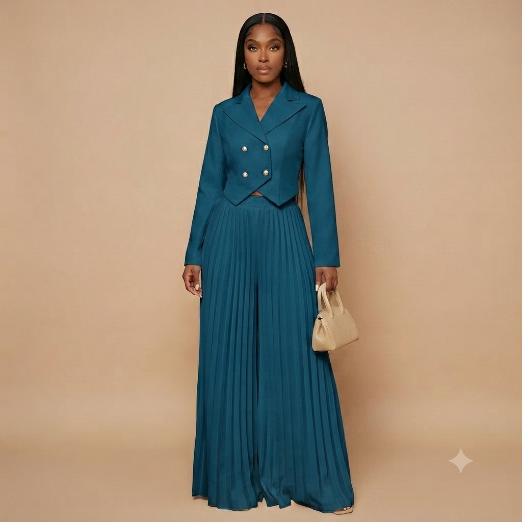 Charlotte Pleated Pant Set