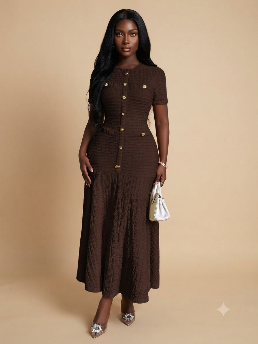 Azeen Short-Sleeve Dress