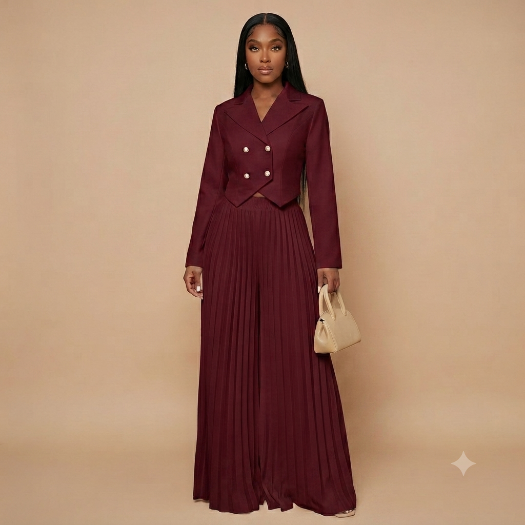 Charlotte Pleated Pant Set
