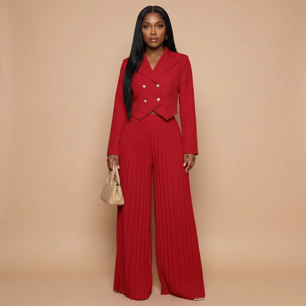 Charlotte Pleated Pant Set
