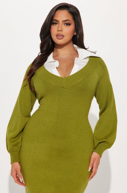 Waverly Collared Sweater Dress