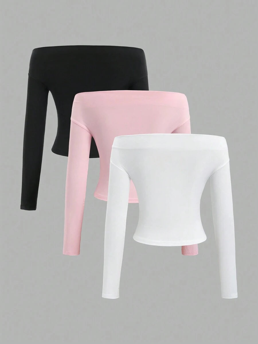 Maya Triple Off-Shoulder Top