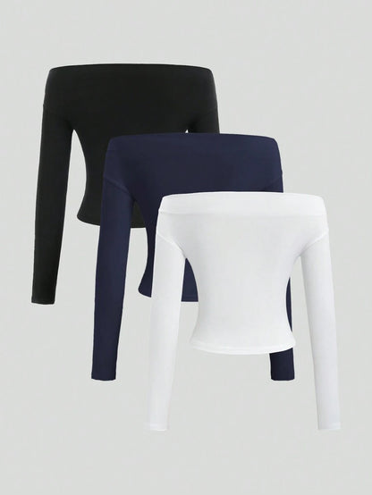 Maya Triple Off-Shoulder Top