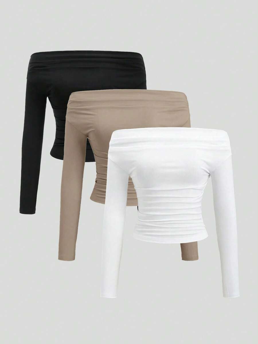 Maya Triple Off-Shoulder Top