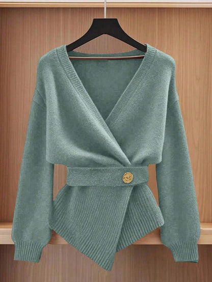 Oria Side-Wrap Sweater