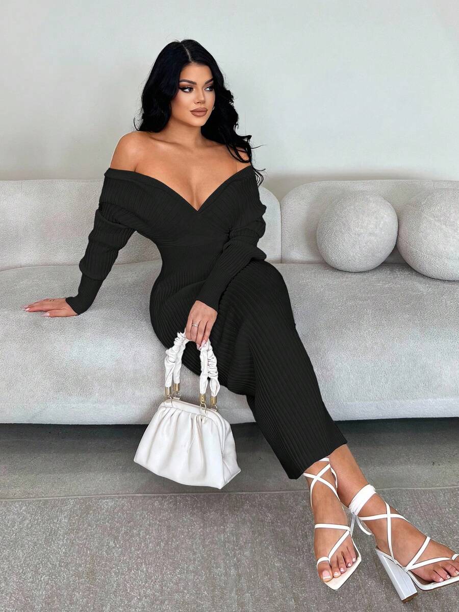 Radiant Eve Off-Shoulder Dress