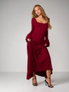 Sugarplum Burgundy Evening Dress