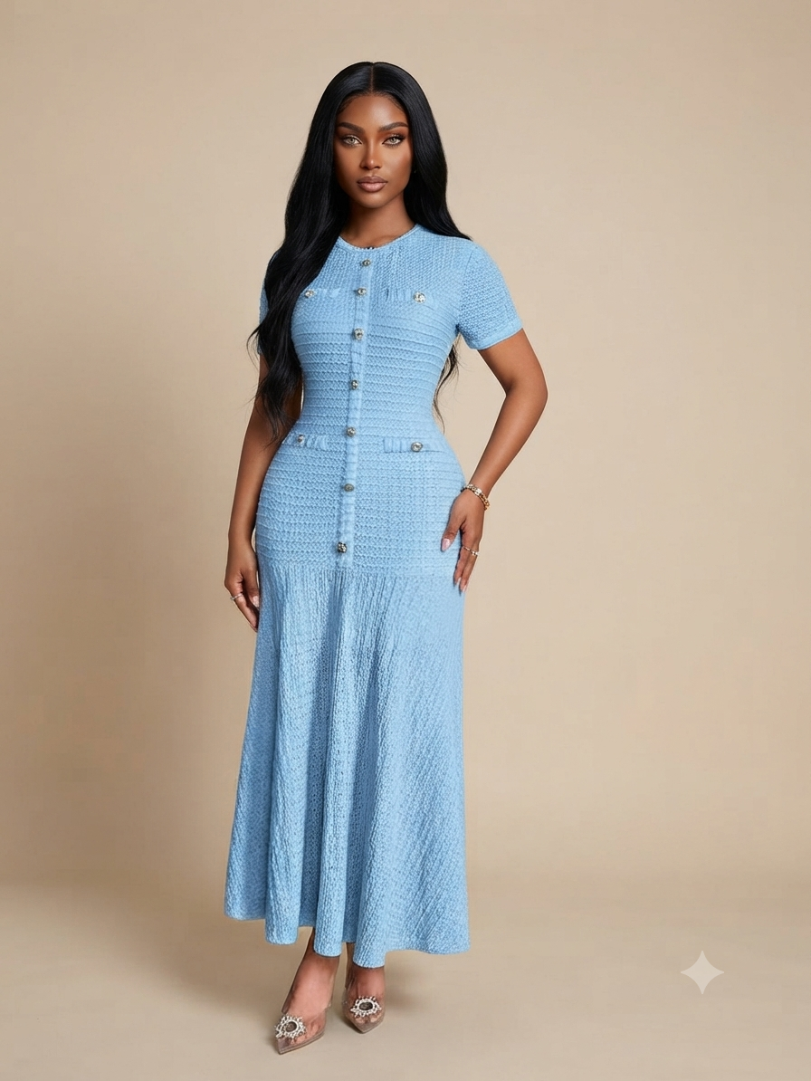 Azeen Short-Sleeve Dress