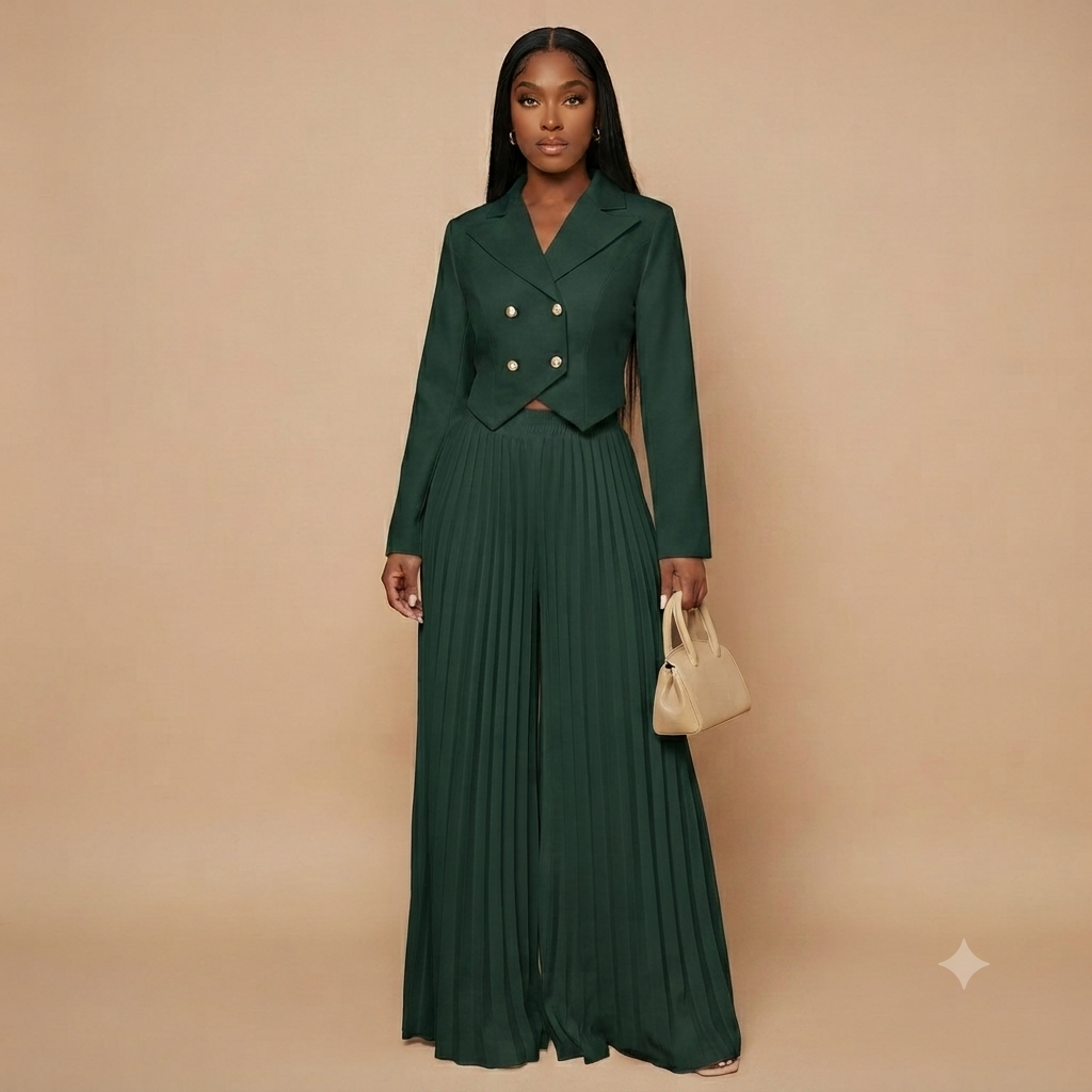 Charlotte Pleated Pant Set