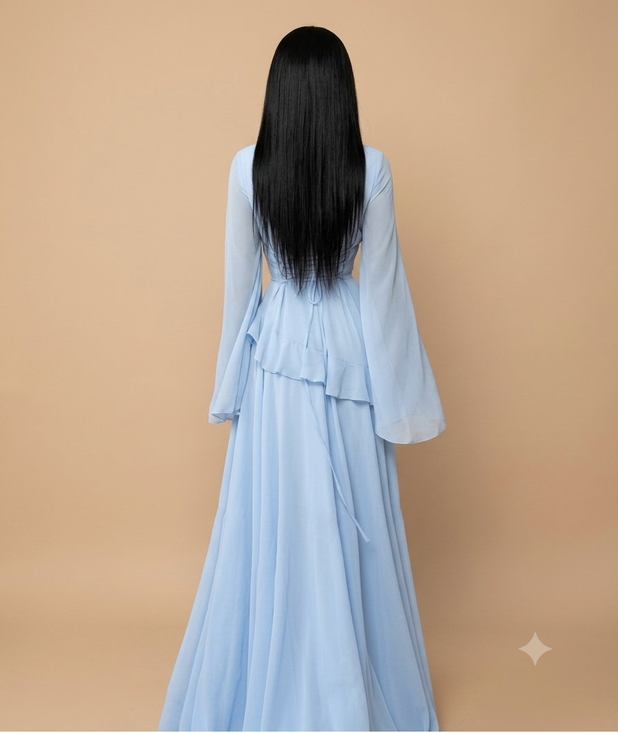Diriya Ruffled Chiffon Dress