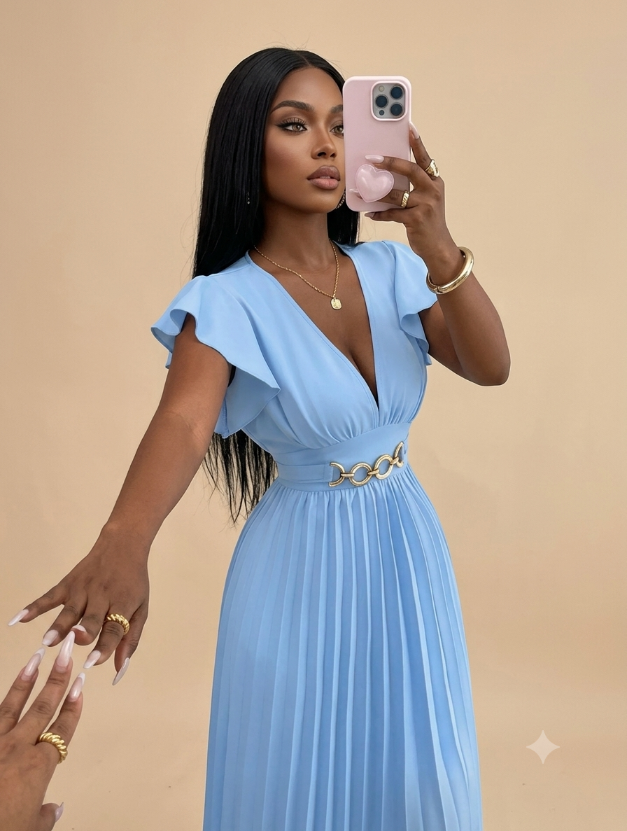 Riri Ruffle Edge Dress